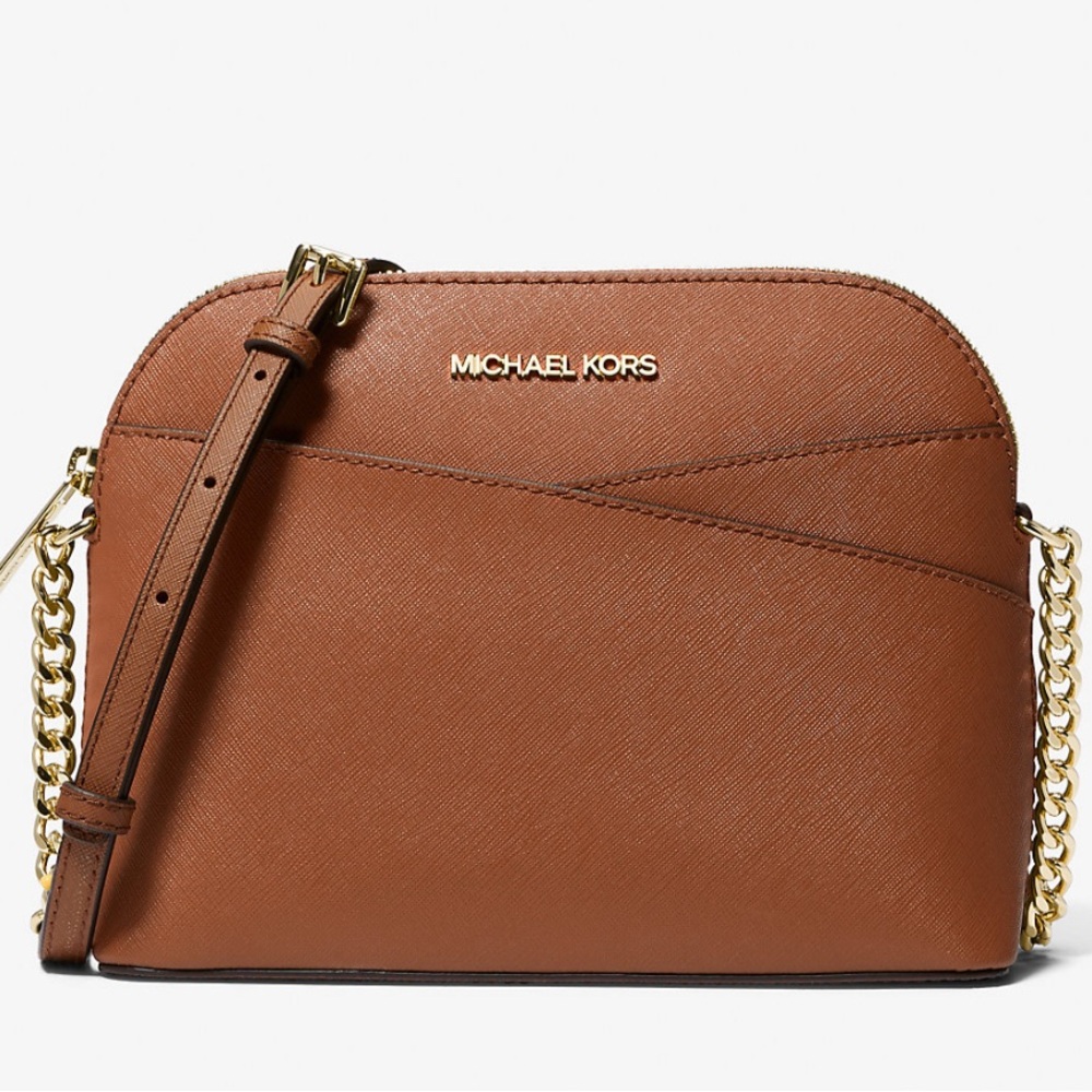 Michael Kors Tan Crossbody Bag with Gold Accents